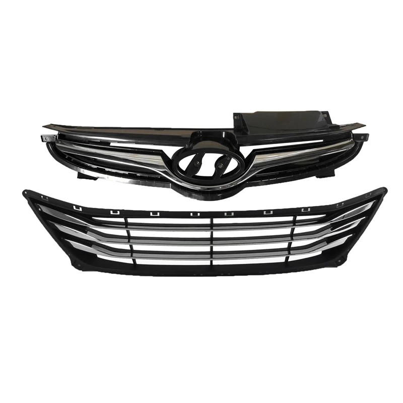 Saivis Front Upper Lower Bumper Grilles with Chrome Trim For Hyundai Elantra 2014 2015 2016 bumper