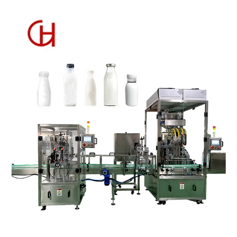 High Accuracy 2000 bottle/hour Automatic Line Product Fresh Milk Production Line Vial Filling And Capping Machine