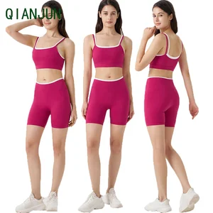 Custom 2-Piece Women's Gym Fitness Sets Workout Yoga Sports Wear Activewear Sportswear with Shorts Custom Clothing Clothes