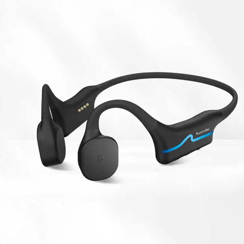 Alpha Bone Conduction Not In-ear Headphones IP68 Sweatproof IPX8 Waterproof  Sports Earphones