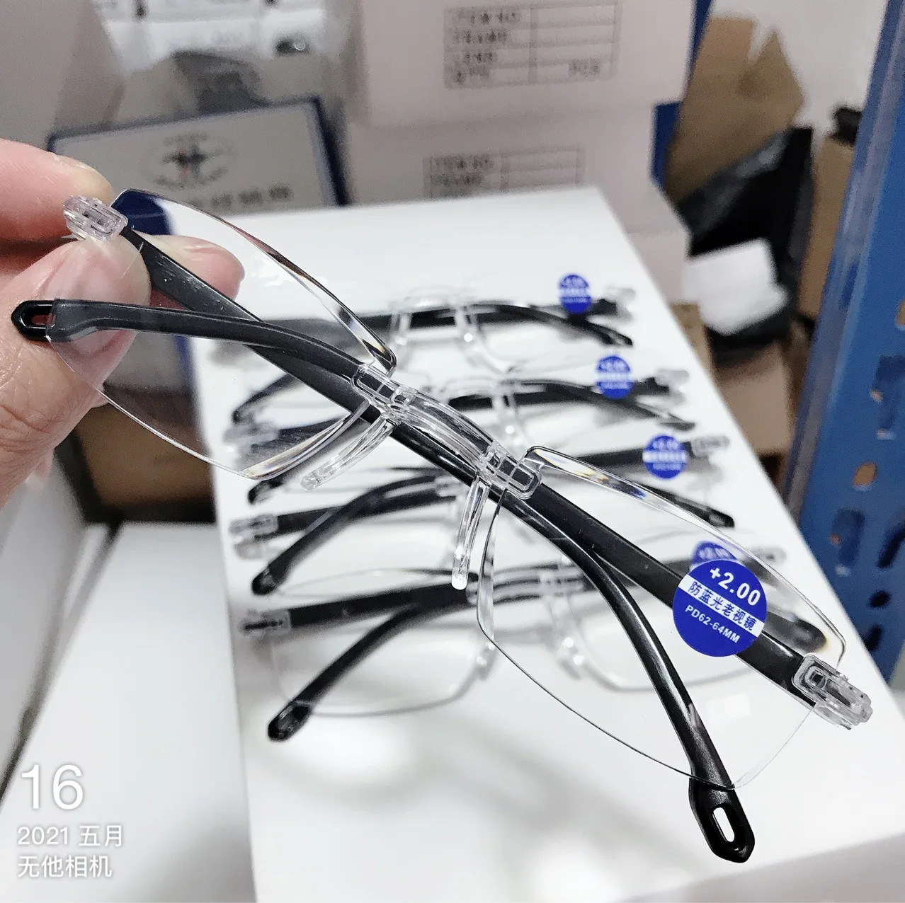 Cheap Rimless Reading Glasses New Vintage Reading Eyeglasses Diamond