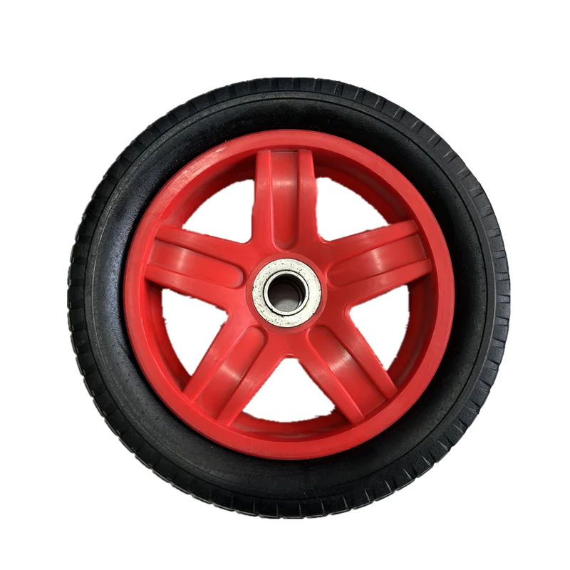 10 Inch Plastic Rim Trolley Wheels Garden Lawn Flower Hand Trolley ...