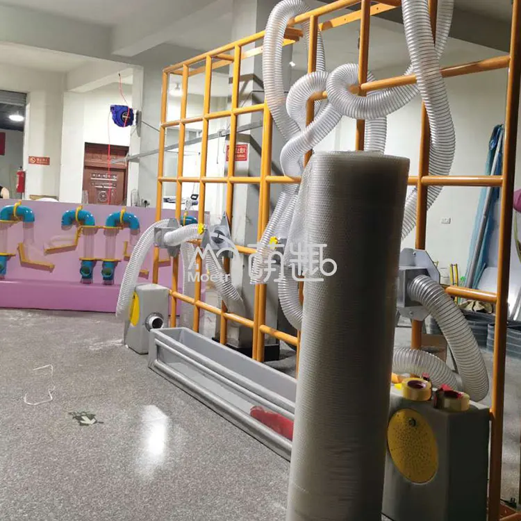 Moetry Commercial Science Center Interactive Ball Play Wall Game Kids Indoor Playground Air Tube Silk Tunnel Maze