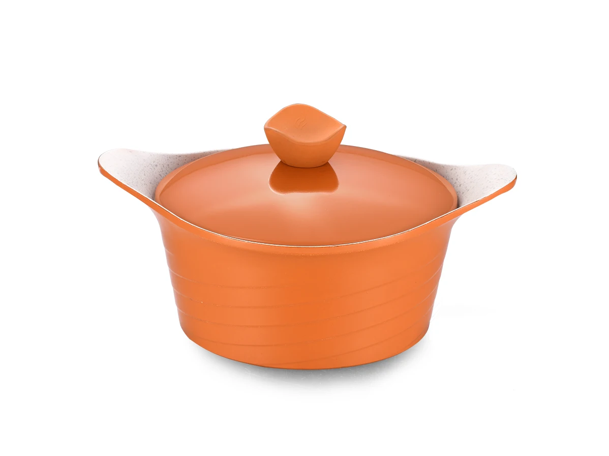 Bright Color Nonstick Casseroles Pot Saucepan  Frying Pan Big Cooking Pots Die Cast Aluminium Cookware Set