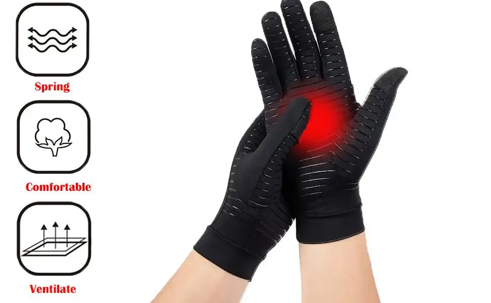 Wholesale Full Finger Cupraarthritis Compression Gloves For Hand Pain