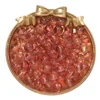 Transparent glass beads - watermelon red