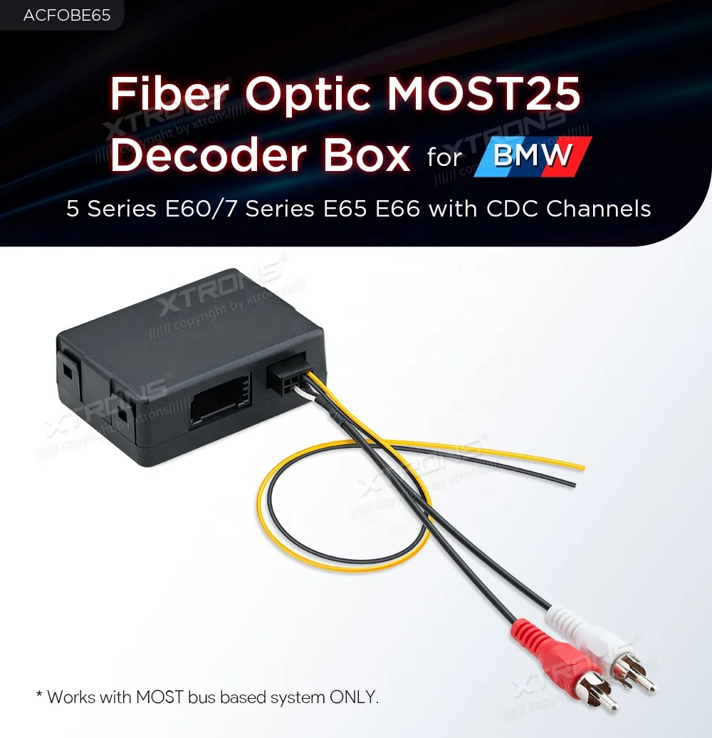 XTRONS ACFOBE65 Fiber Optic MOST25 Decoder Box for BMW 5 Series