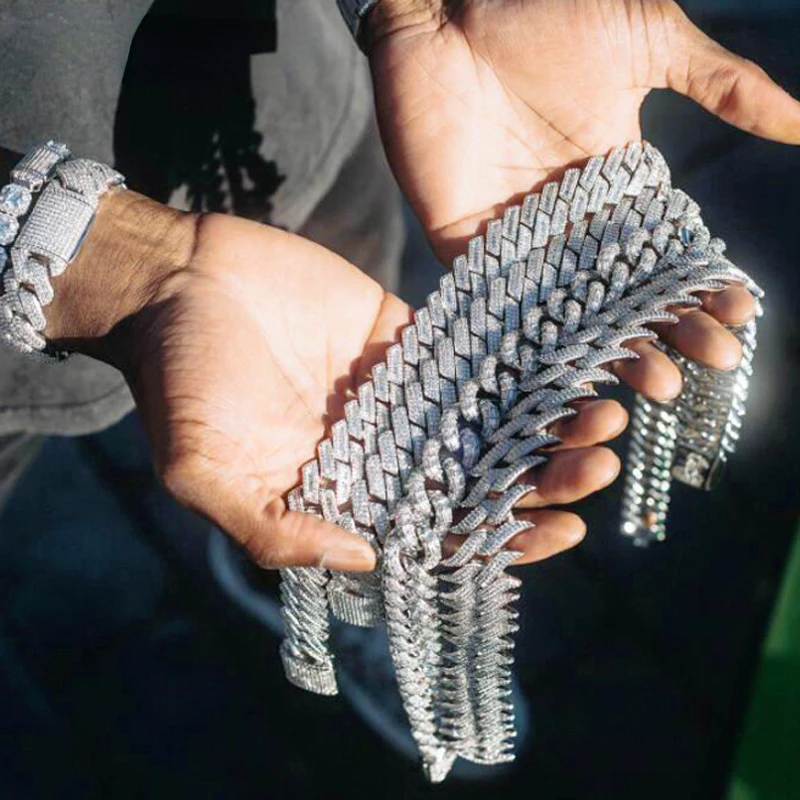 Iced Out Bling 19mm Miami Cuban Chain - Perfect for Parties