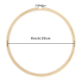 Embroidery Hoops Wooden Round Adjustable Bamboo Circle Cross Stitch Hoop Ring Bulk Wholesale for Art Craft Hand Sewing
