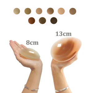 Plus Size Non Adhesive Matte Silicone Nipple Cover Reusable Extra Large Grippy Circle Nipple Pad