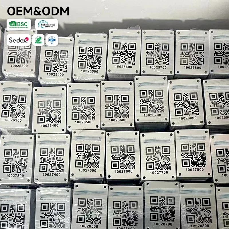 Custom Laser Engraved Asset Identification Plates Waterproof Anti-Corrosion Durable Stainless Steel Aluminum Labels Tag QR