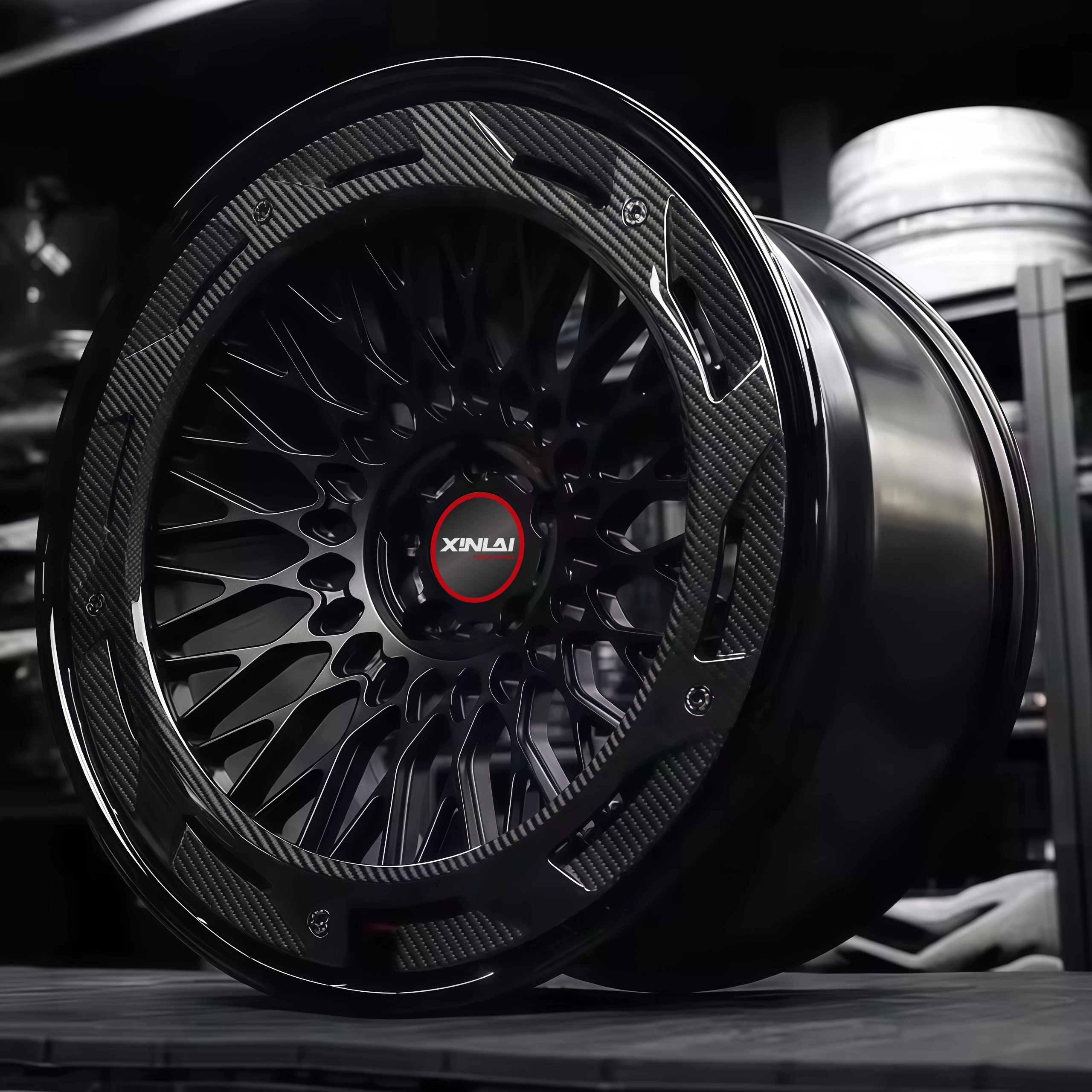 XINLAI Custom Deep Concave Chrome Plating Carbon Fiber 5x112/114.3/120 19-22Inch Forged Alloy Racing Deep Concave Car Wheel - Image 6