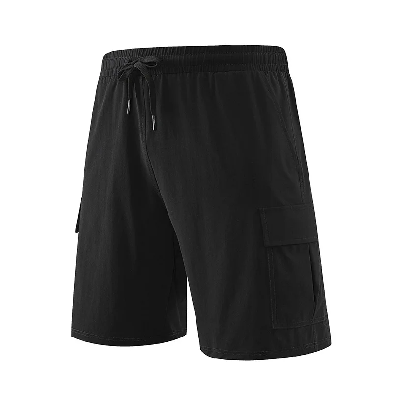 Pantaloncini con coulisse da uomo estivi in tinta unita personalizzati con pantaloncini da palestra con tasche653_voghion.com