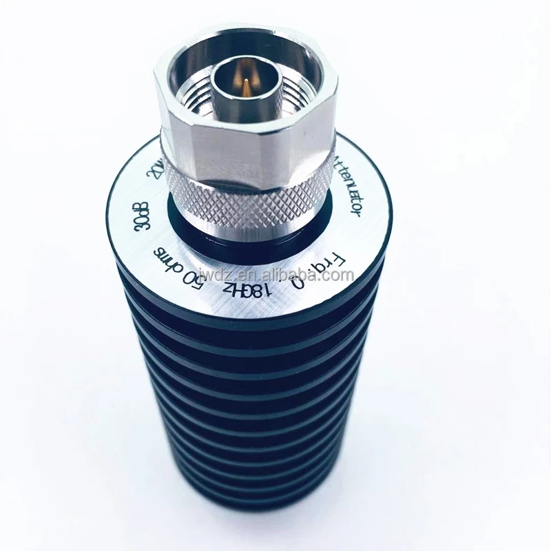 30db N Type Male To Female Fixed RF Attenuator 20W 18G RF Attenuation