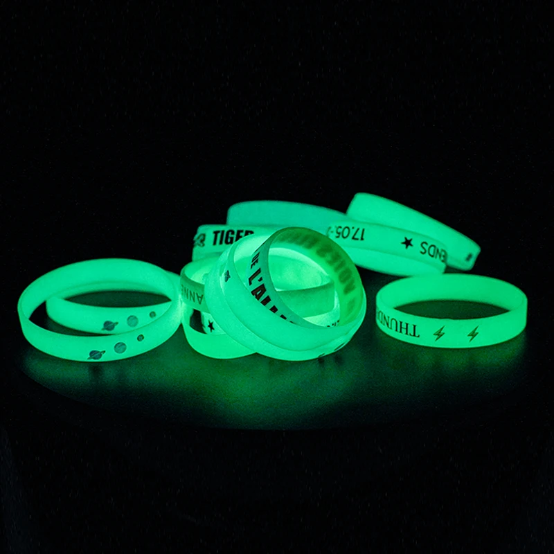 Custom Silicone Bracelet Basketball Rubber Bracelets Glow In The Dark