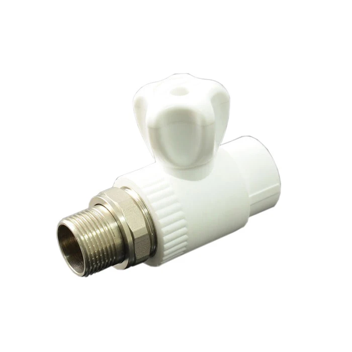 plastic ppr male threaded elbow ball valve