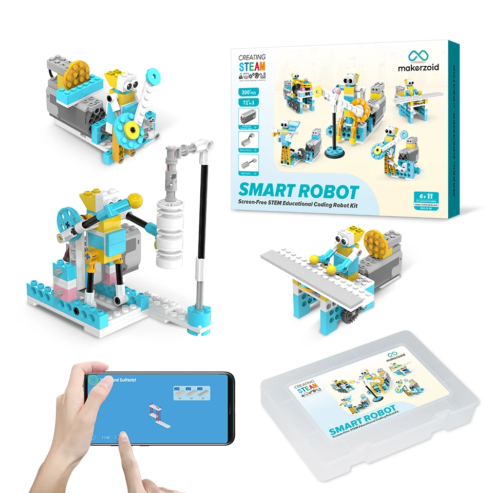 Kit Robot Jouet Enfant - 6 Robots à Construire - Expériences Scientifiques STEM 6 7 8 9 10 Ans - Cadeau Garçon Fille