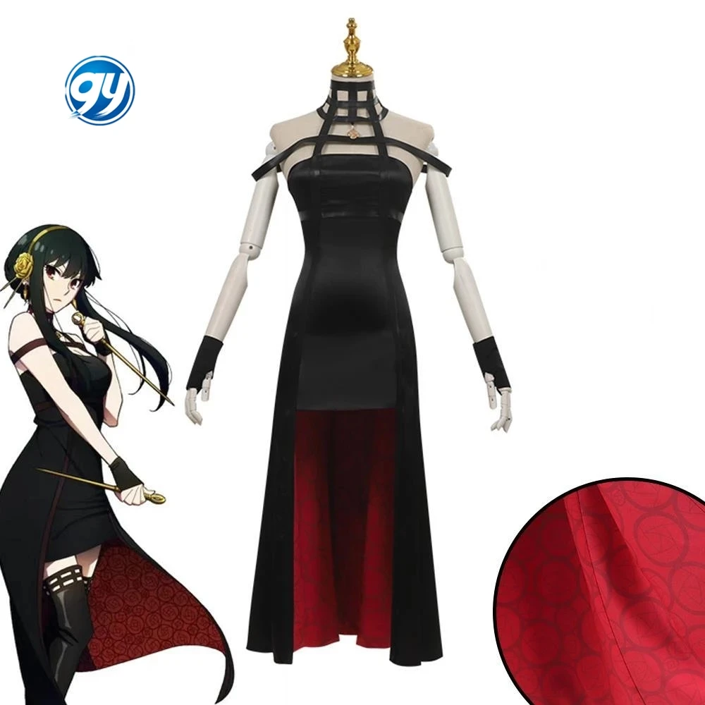 Anime Spy X Family Forger Cosplay Costume Dress Suit Black Red Skirt Set  Yor Briar Earring Long Hair Women Clothes Party - Buy Spy X  Family,Costumes,Yor Forger Product on 