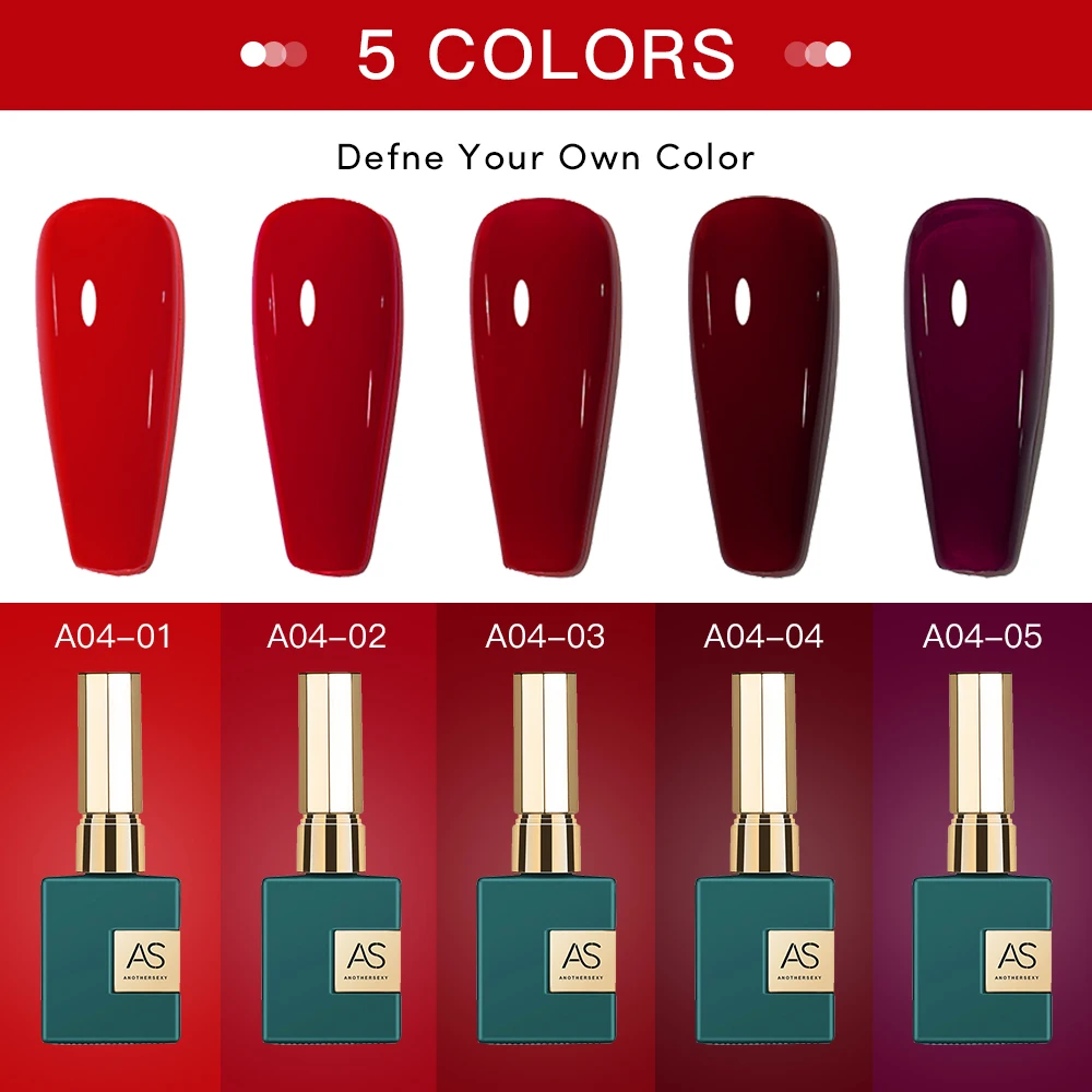 Private Label Dark Blood Red 15ML Nail Gel Polish Supplies Semi Permanent for Nail Art Manicure Soak Off LED UV Hybrid Varnish