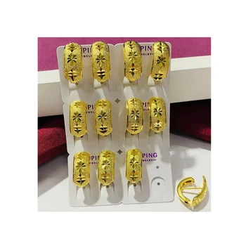 212 shop Xuping 24k Gold Plated Hoop Earrings Christmas Hypoallergenic Vintage Women Jewelry Car Flower Gold Earrings