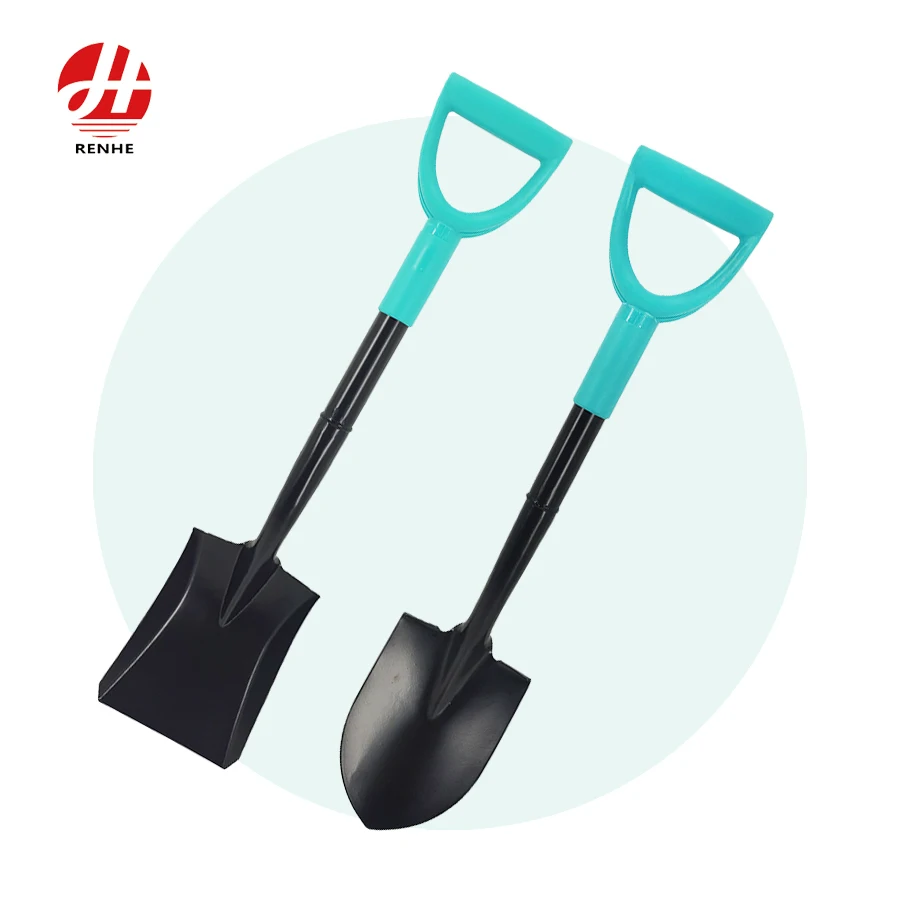 중국 제조업체 인기 판매 미니 정원용 강철 사각형 탄소강 삽, 소형 스페이드 헤드(나무 손잡이 포함)
