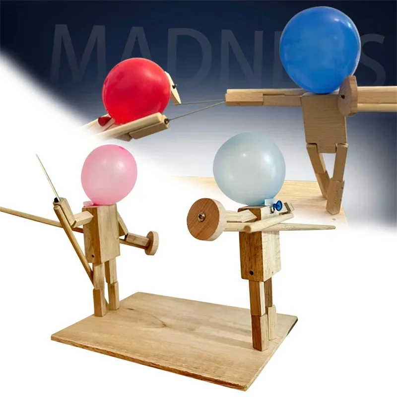 Balloon Bamboo Man Battle Wooden Bots Battle Game Two-player Fast-paced ...