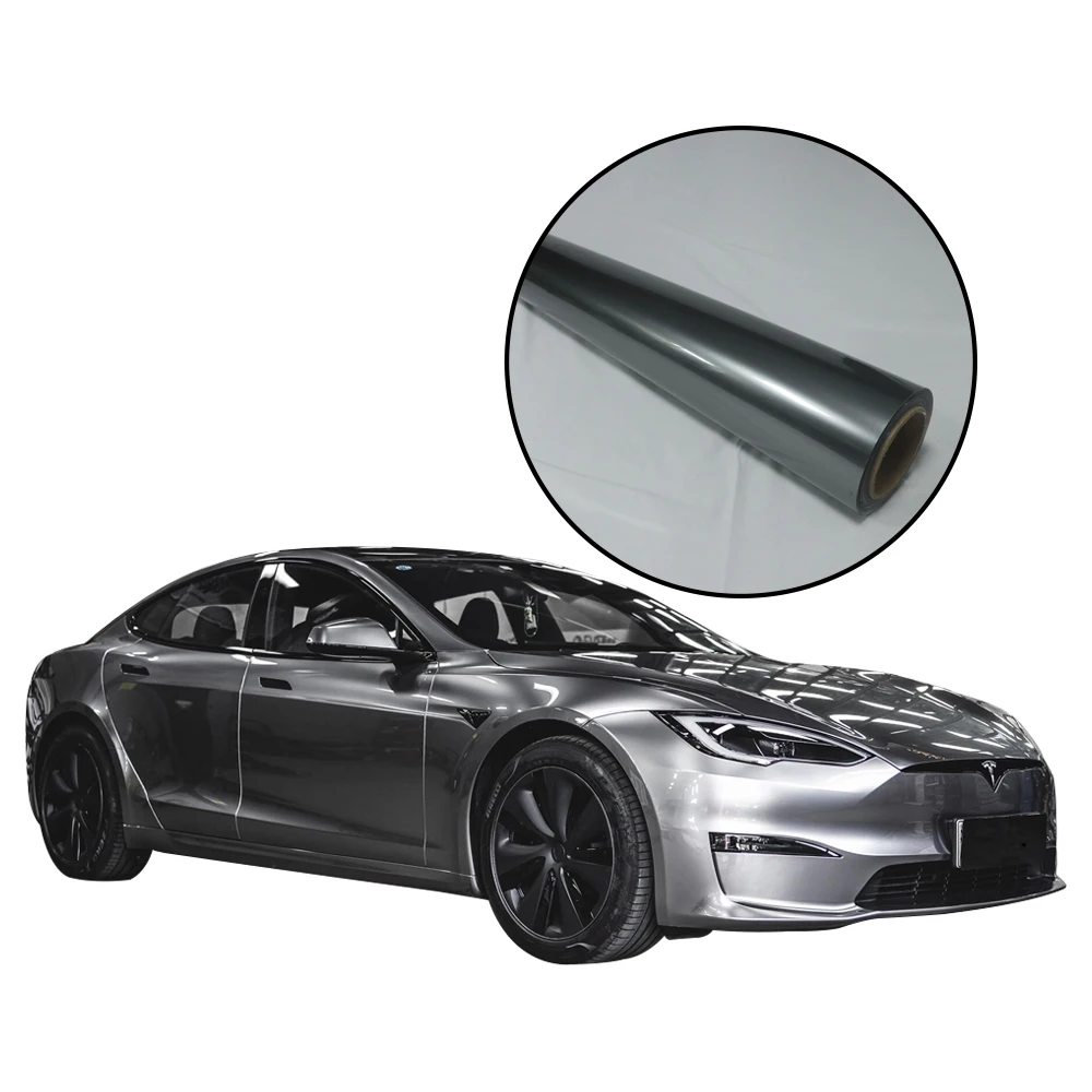 Glossy Vivid Ultra Gloss Silver Metallic Vinyl Car Wrap