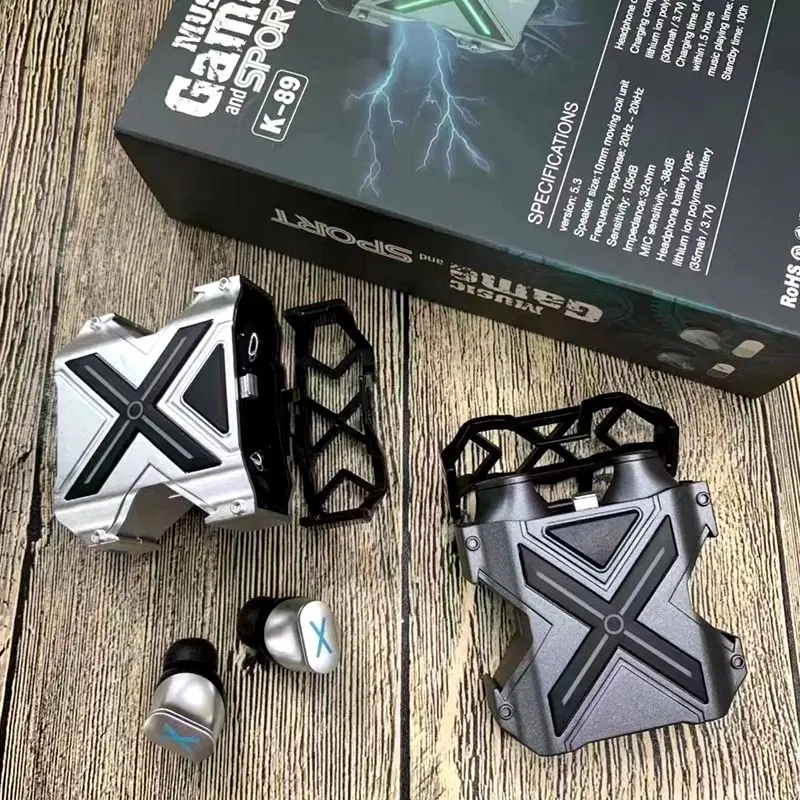 New Arrival Tws K89 Inear Headset Cool Breathing Lamp Bt 5.3 Wireless