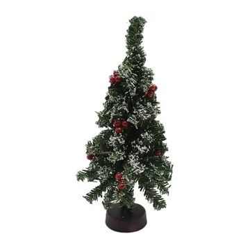 Encrypt cedar tree mini tower pine table top to decorate Christmas tree