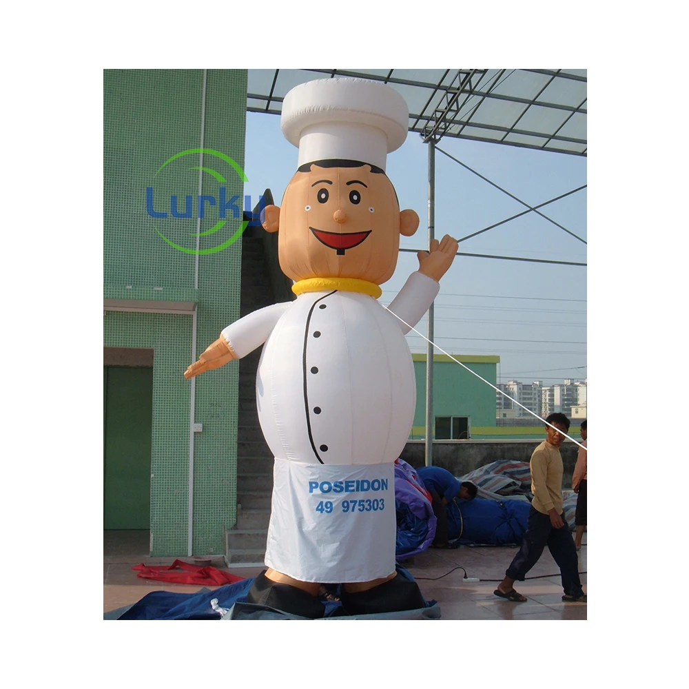 Cartoon Model Inflatable Chef Human Inflatable Cook For Restaurant ...