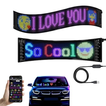 Programmable Led Sign USB Power Led Pixel Panel Scrolling Messages Display Led Sign For Car
