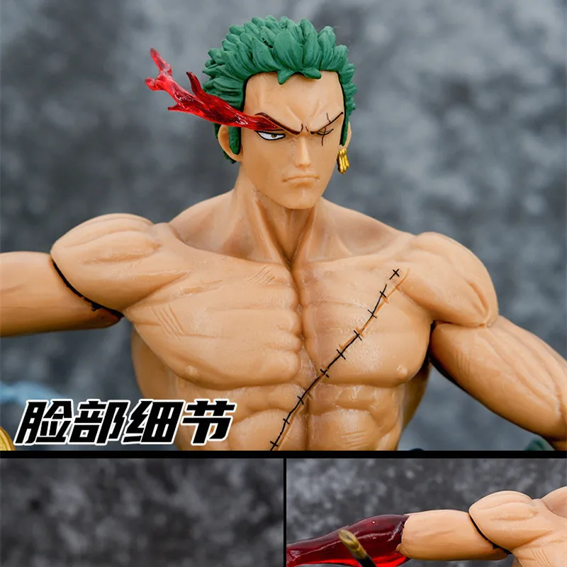 30cm 高品質 ロロノア・ゾロ アニメフィギュア ヘッド交換可能 PVC製