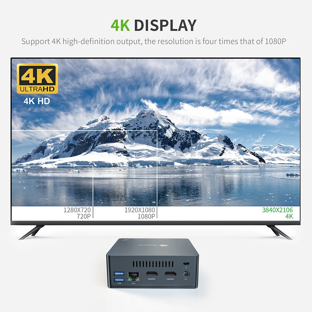Drop shipping Beelink GK35  Intel all in one computers N3350 CPU DDR3 4G/64G 8G/128G EMMC with windows10 ubuntu mini pc