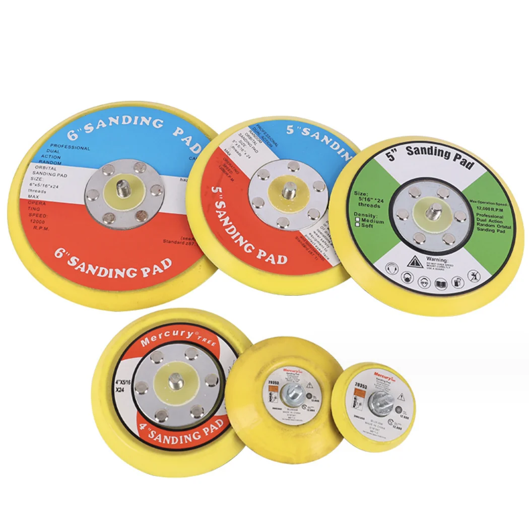 High Quality 5-inch Hook and Loop PU Backing Pad Customizable OEM Sanding Disc Polishing Buffing Pads