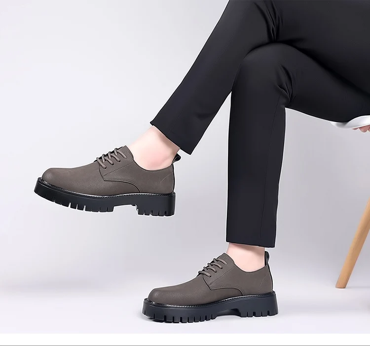 2023 Autumn New Styles Casual Leather Shoes For Men Daily Outdoor Platform Classic Mens Dress