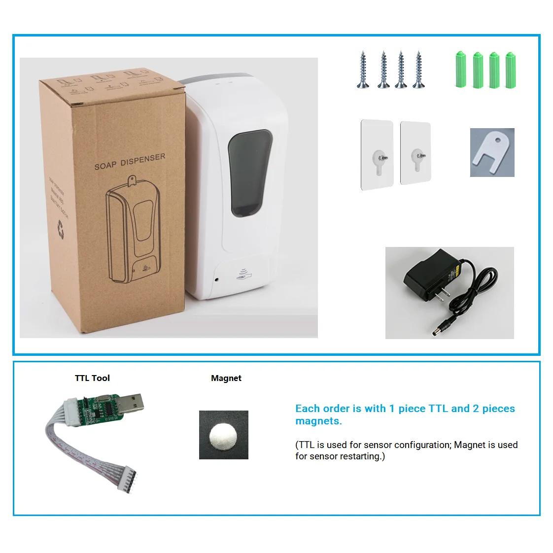 Dingtek DF200 Automatic Hand Sanitizer Level Sensor for Touchless Dispensers
