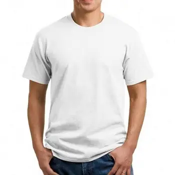 Wholesale plain cotton men's pro club t-shirts bulk blank custom size heavyweight white t shirt for men