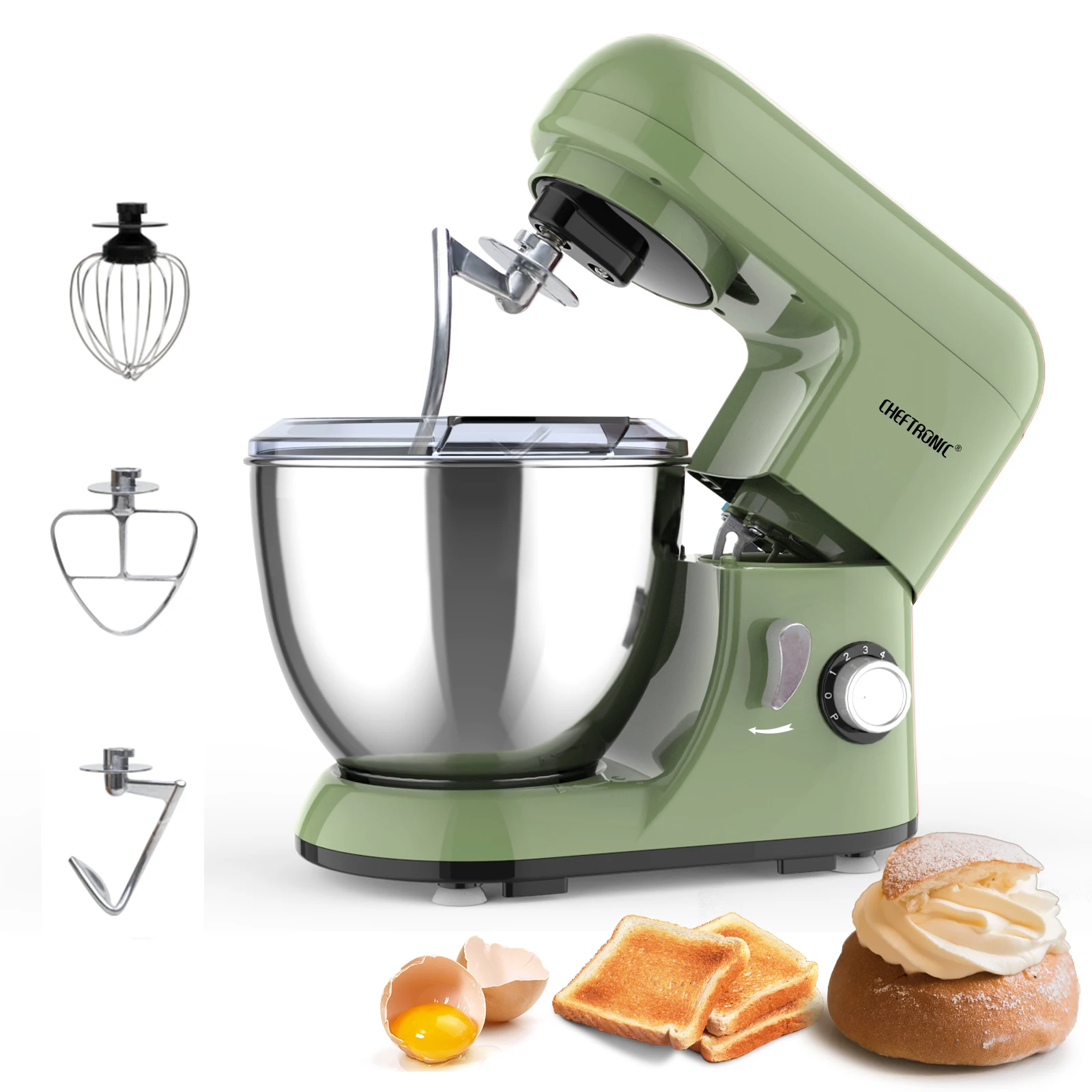 CHEFTRONIC スタンドミキサー 5L 1300W Cheftronic Professional Cake Mixer - 1300W 5L Planetary