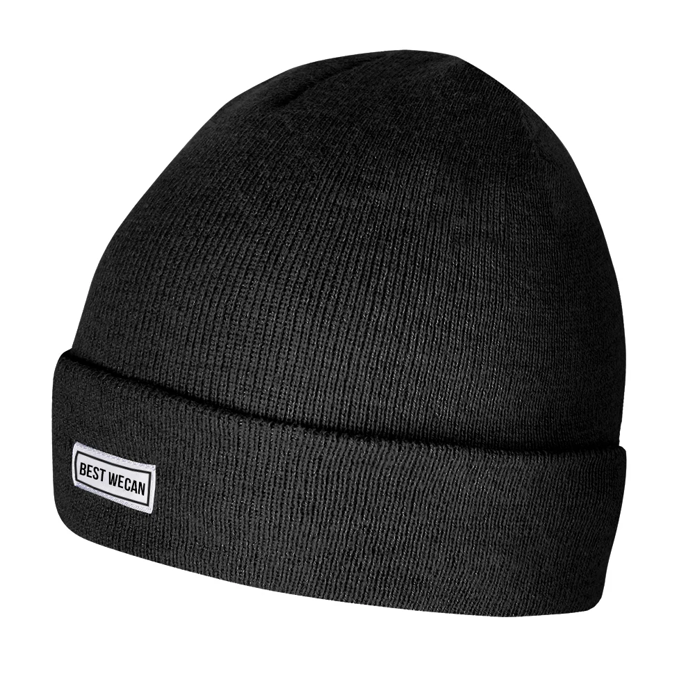 black tight beanie