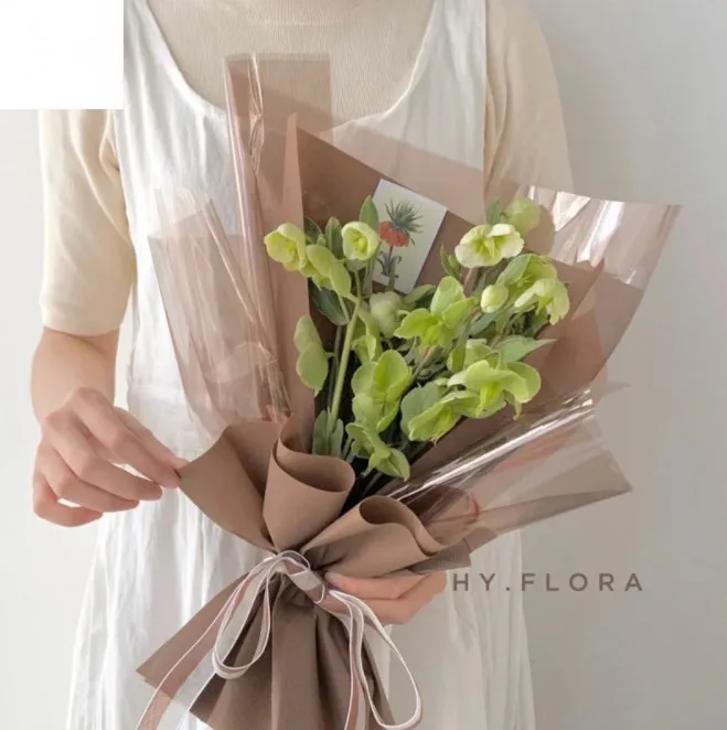 impermeabile trasparente colorato cellophane fiore di carta da imballaggio