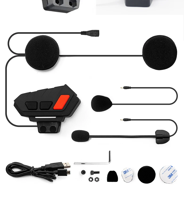 S21 Motorcycles Wireless Bluetooth Headset No Intercom for One Rider Helmet Hands-Free Calling Casque Headphone Earphone With FM