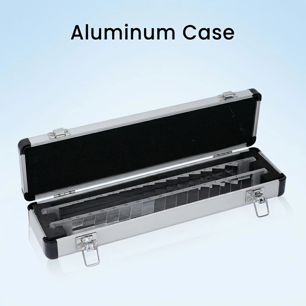 Optical Instrument Horizontal Vertical Triangular Prism Bar Set VB-15+HB-16 with 18-Month Warranty Packed in Aluminium Case