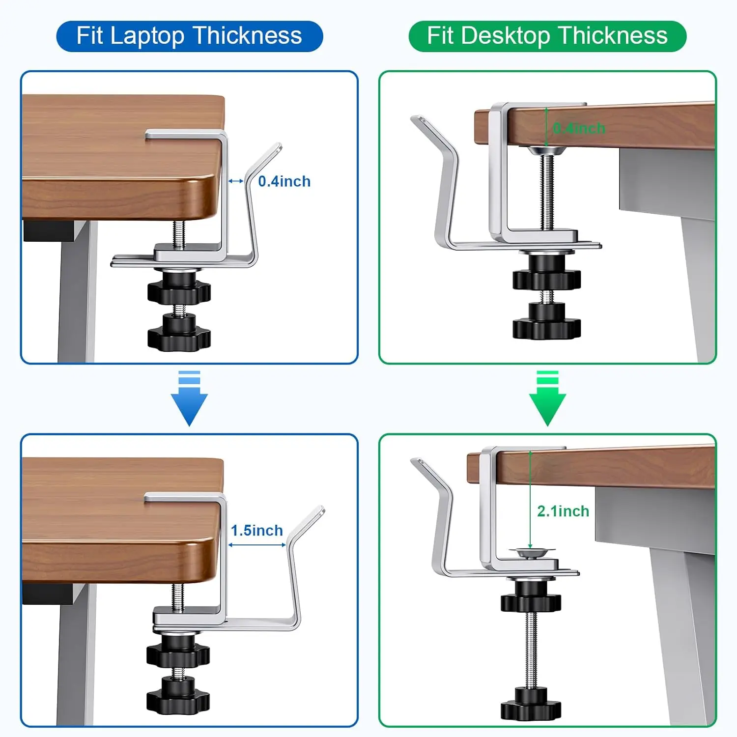 Vertical Laptop Stand Bracket,Adjustable Laptop Clamp Holder For Desk