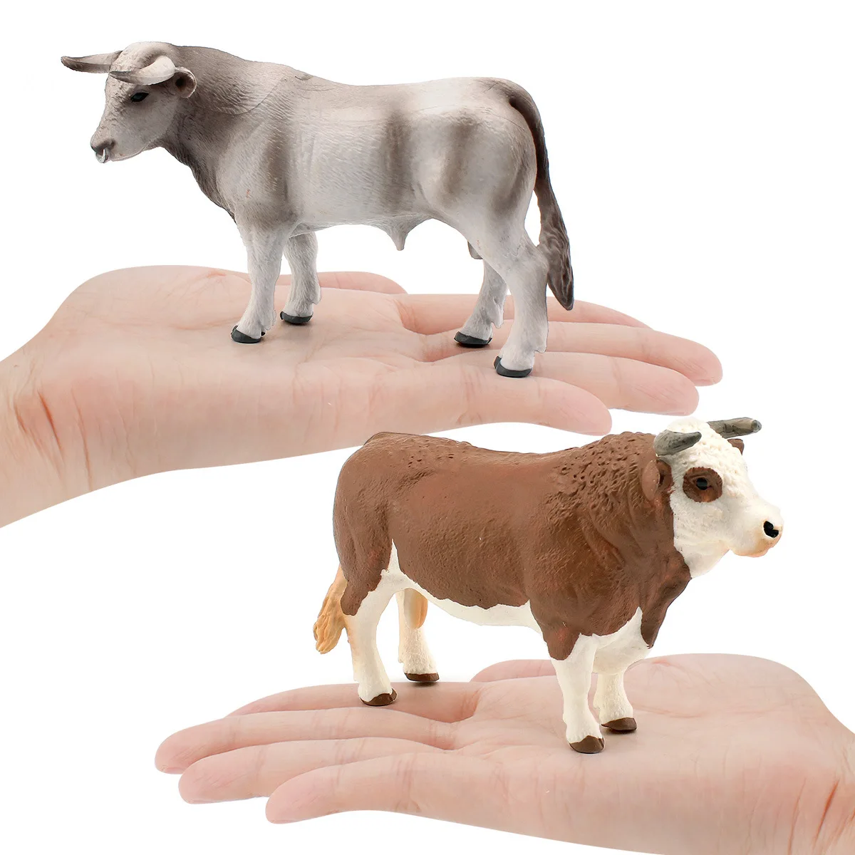 - Simulation Ranch Farm Poultry Brown Cattle Simmental Bull Cow Longhorn Model Decoration