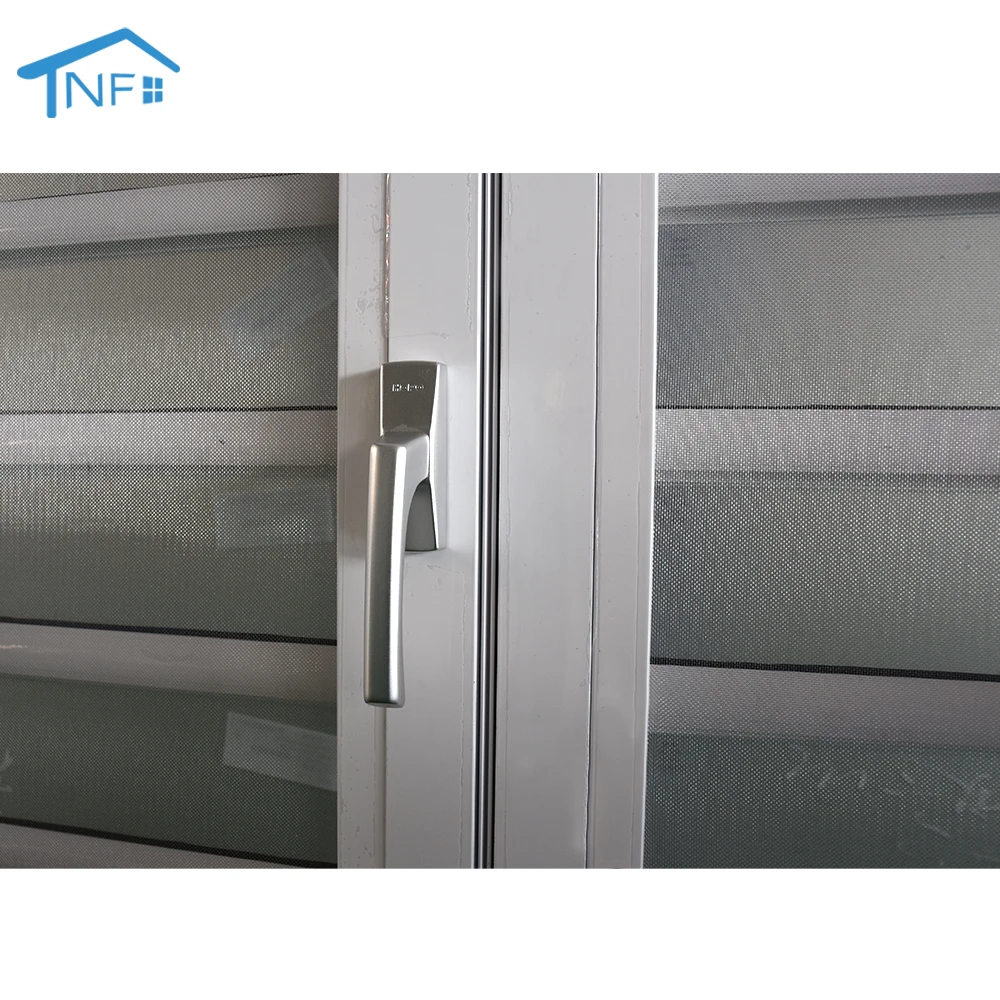 Modern Classic Aluminum Grill Designs Double Louver Jalousie Casement Window Stainless Steel Screen for Villa Living Room