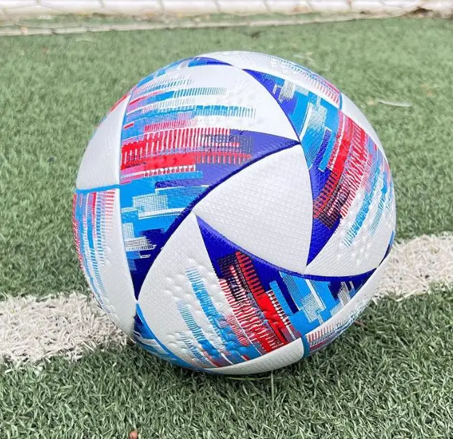 サッカーボール Customizable Size 5 Pu Leather Soccer Ball For Outdoor Exercise