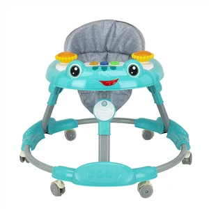 High Quality Adjustable and Foldable Kids Baby Walker Iron Frame with Simplicity for Walk and Learning Plastic Material