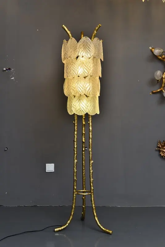 MEEROSEE Chandelier Floor Lamp Glass Floor Lamp New Arrival Standing Lamp MD87039