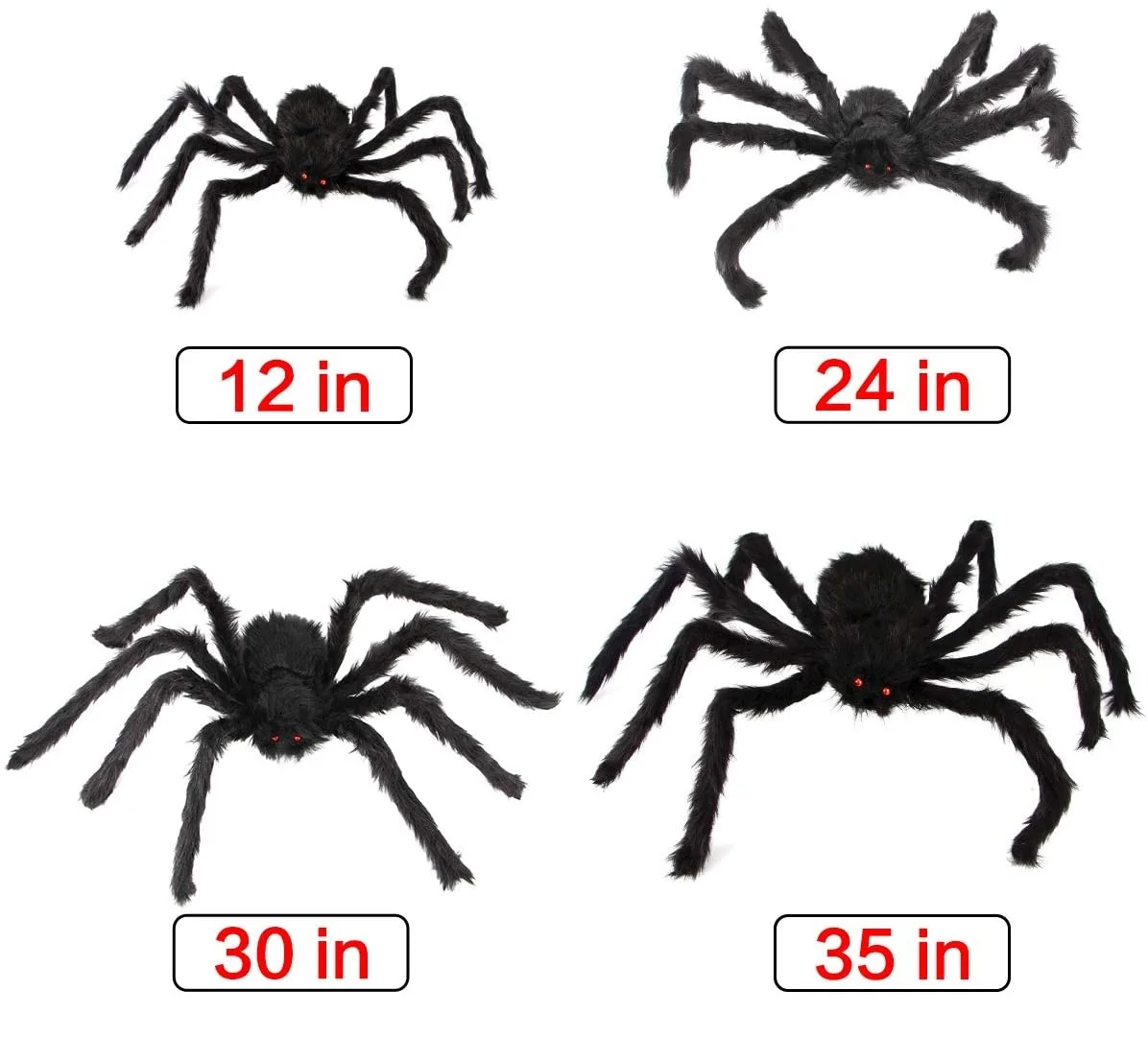Decorazioni per Halloween, ragno gigante per esterni, decorazione per Halloween, ragno spaventoso nero morbido peloso realistico, grande puntello per casa, cortile, feste, decorazione raccapricciante