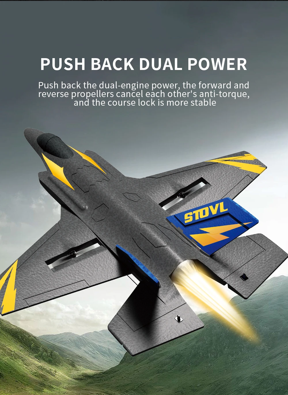 2023 New HOSHI KF605 Glider F35 F-35 Simulation Airplane EDF Jet EPO RC Airplane Scale Modern Fighter Model Hobby Plane Aircraft